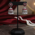 Crimson Radiance Jhumka