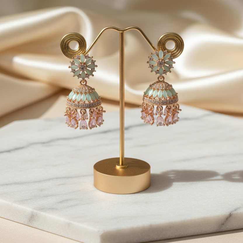 Mint Blossom Jhumka
