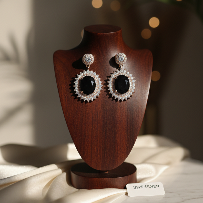 Midnight Petal Earrings