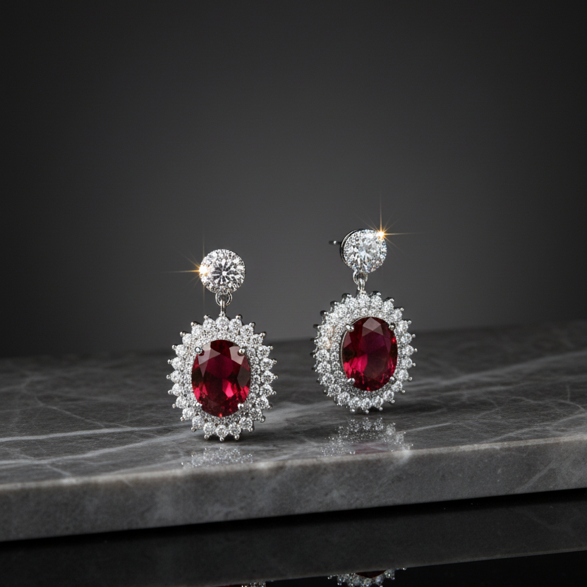 Midnight Petal Earrings